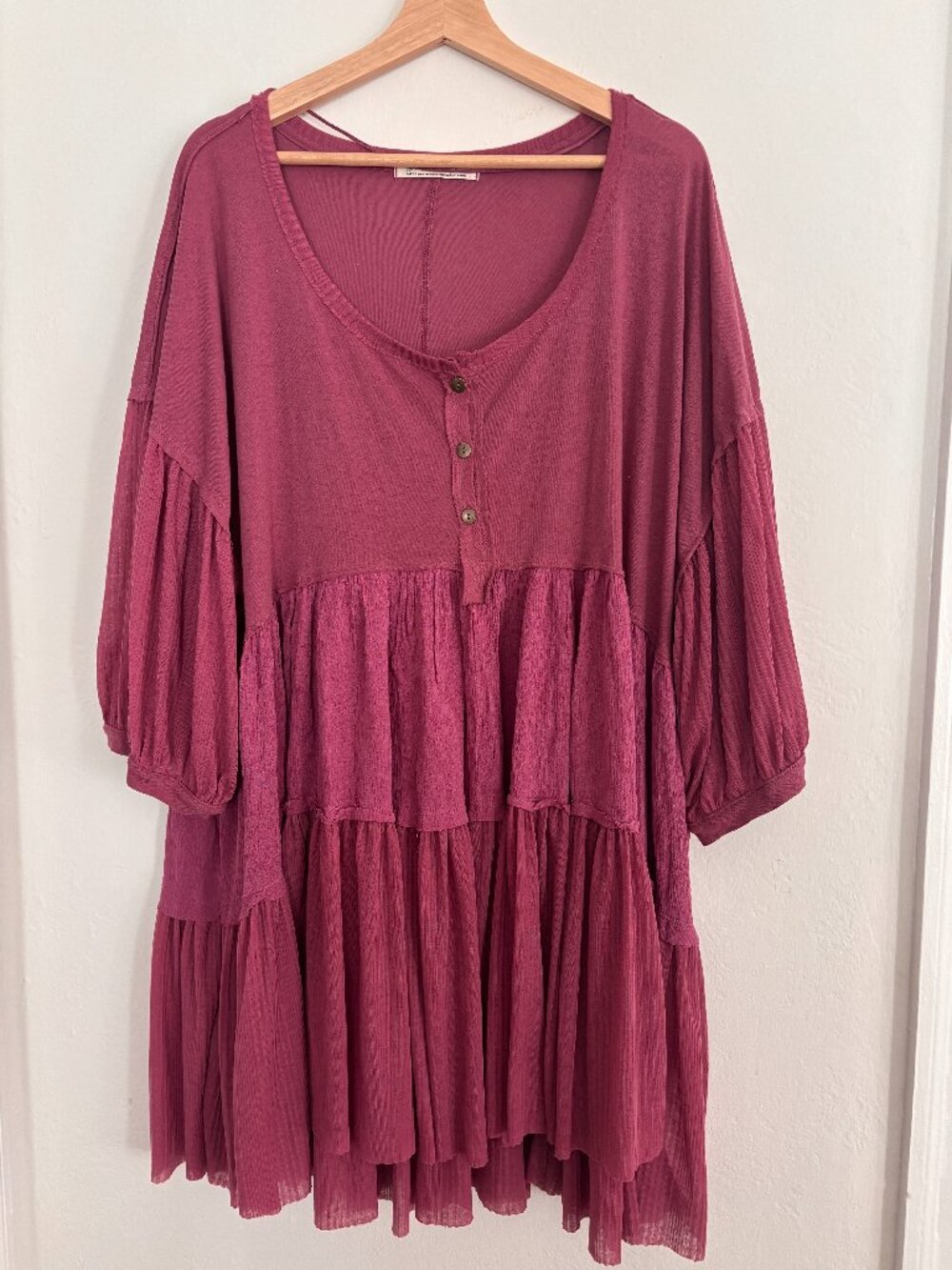 Free People | Tiered Scoop Neck Skye Tunic Dress - NWT - Picture 3 of 5